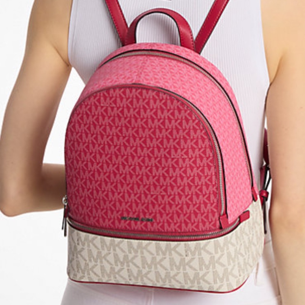 MICHAEL KORS Rhea Medium Zip Color-Block Signature Logo Backpack
DKRSPBRYMLT
NWT - Picture 1 of 16